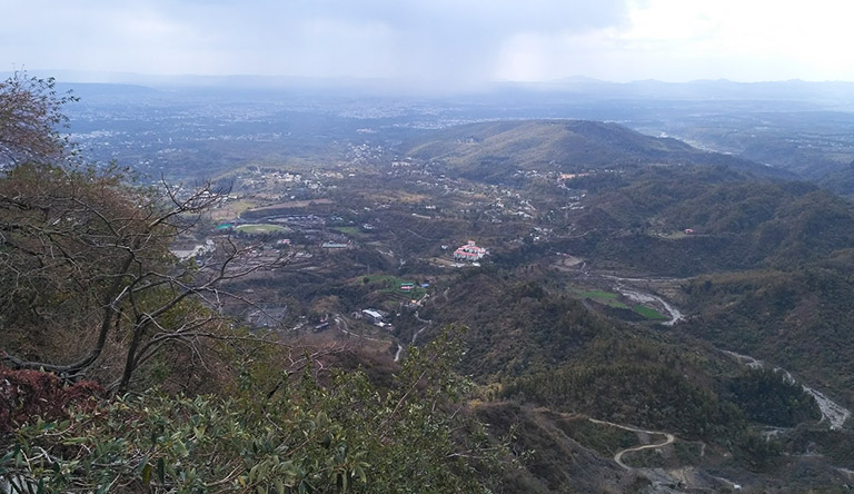 Verdant Hill Slopes of Mussoorie with Country Inn