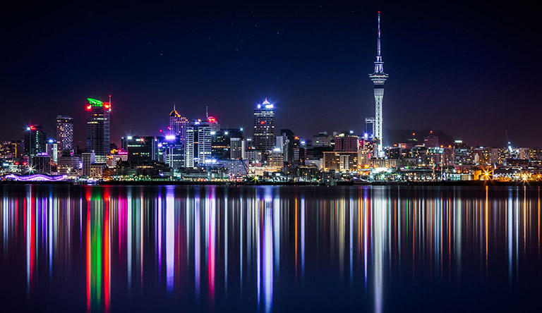 Auckland Skyline In Night…
