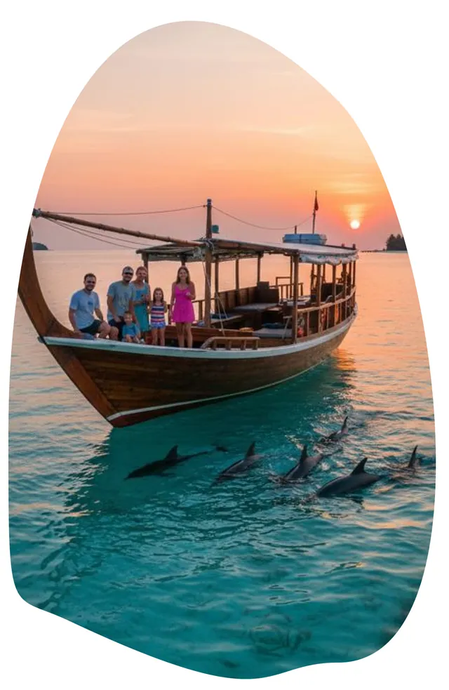 Sunset cruise with dolphins